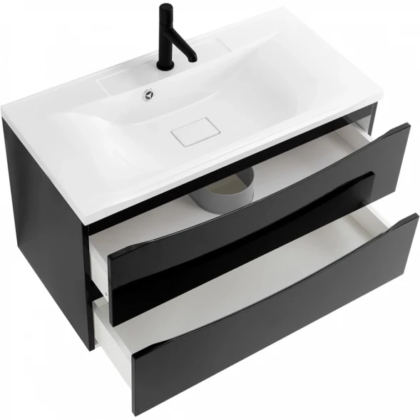 Тумба Nero Lucido 79,6 см BelBagno Marino MARINO-800-2C-SO-NL-P