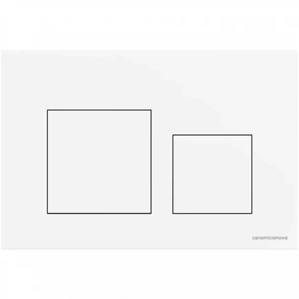 Кнопка смыва Ceramica Nova Balance Square CN12-002W для инсталляции, белый глянец