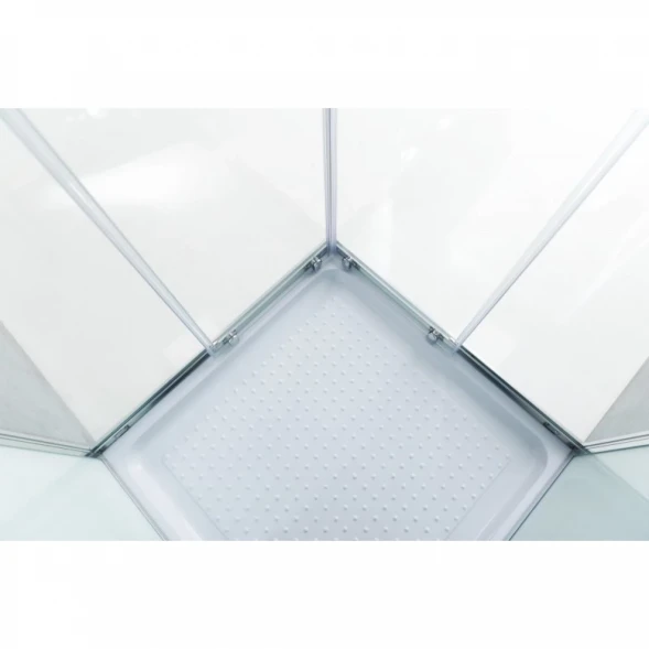 Душевая кабина 90x90x235 см BelBagno UNO-CAB-A-2-90-P-Cr-TOP текстурное стекло