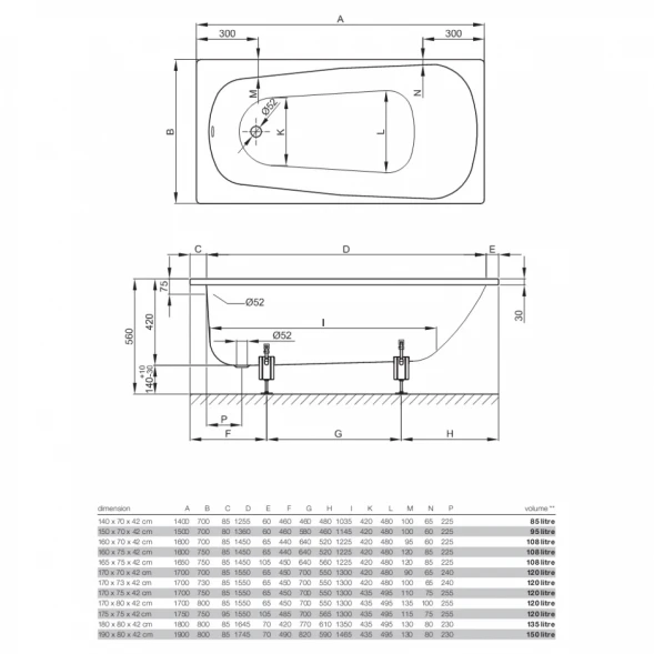 Ванна стальная Bette Form 3800-000 AD,PLUS 180x80 см, с водоотталкивающим покрытием, белый