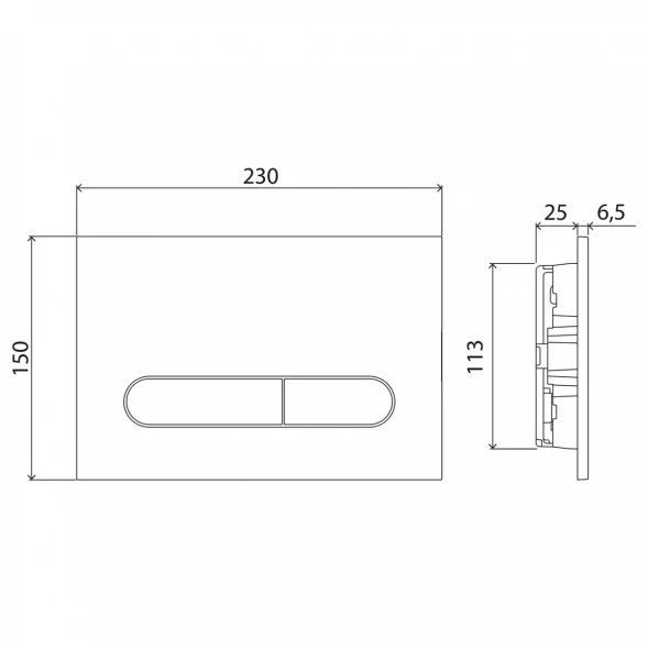 Кнопка смыва BelBagno Prospero BB004-PR-BIANCO для инсталляции, белый