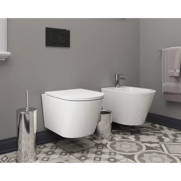 Унитаз подвесной Ceramica Nova Trend 111010S безободковый, с сиденьем микролифт, белый