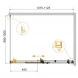 Душевой уголок 110x100 см Cezares STYLUS-SOFT-AH-1-110/100-C-Cr прозрачное