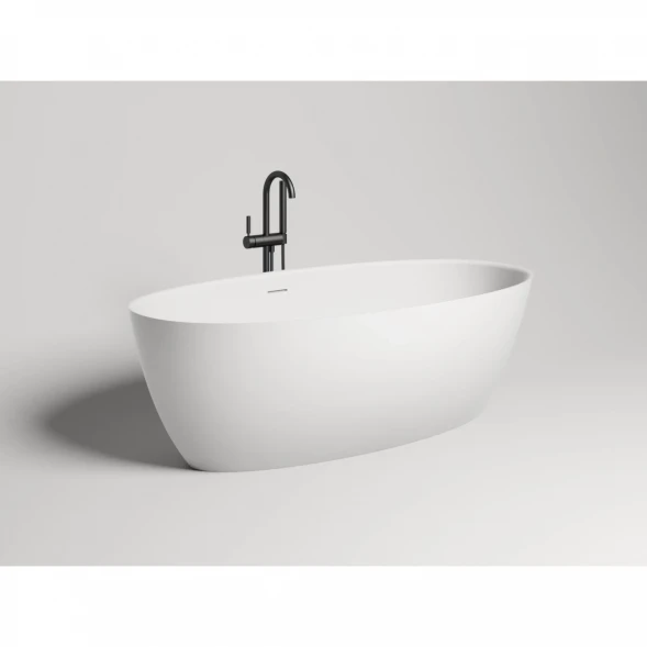 Ванна из литьевого мрамора Salini S-Stone Alda 101911SM 178x92 см, отдельностоящая, белый матовый