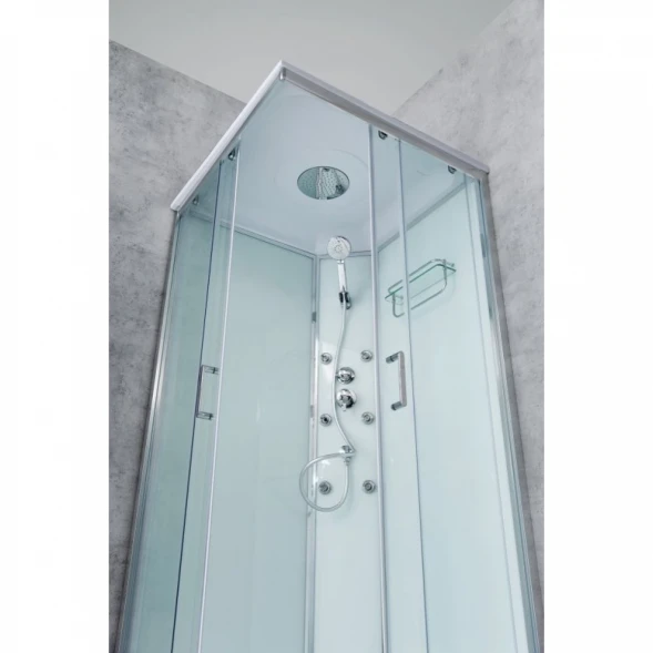Душевая кабина 80x80x235 см BelBagno UNO-CAB-A-2-80-P-Cr-TOP текстурное стекло