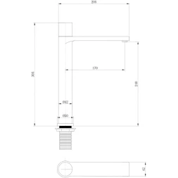 Смеситель для раковины Abber Rund AF8711SP CoolStart, сатин