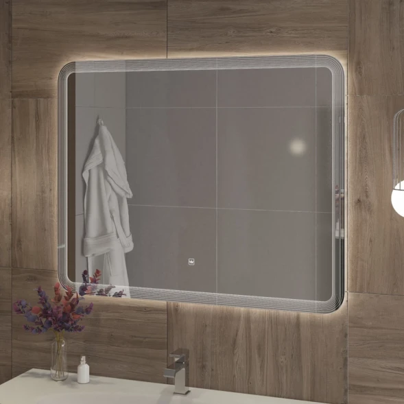 Зеркало 90x80 см Cezares Duet CZR-SPC-DUET-900-800-LED-TCH