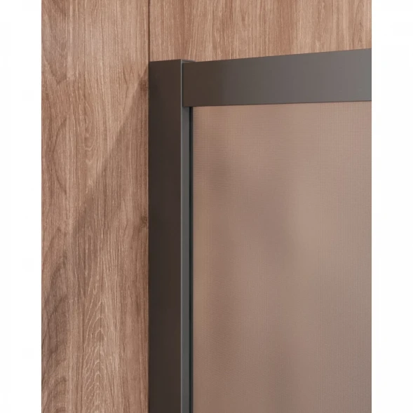 Душевой уголок Cezares Molveno MOLVENO-A-2-90-P-GM 90x90 см, профиль оружейная сталь матовый, стекло текстурное