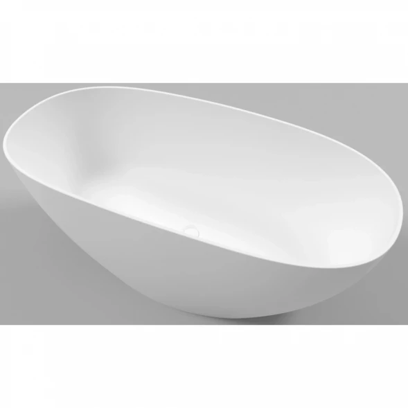 Ванна из литьевого мрамора Whitecross Onyx A 0204.160075.200 160x75 см, отдельностоящая, белый матовый