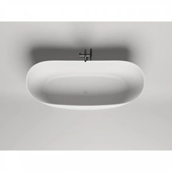 Ванна из литьевого мрамора Salini S-Stone Noemi 101811SM 185x80 см, отдельностоящая, белый матовый