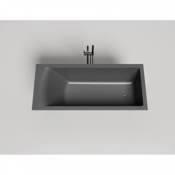Ванна из литьевого мрамора Salini S-Stone Cascata Kit 104823MF 170x70 см, покраска по RAL матовый полностью