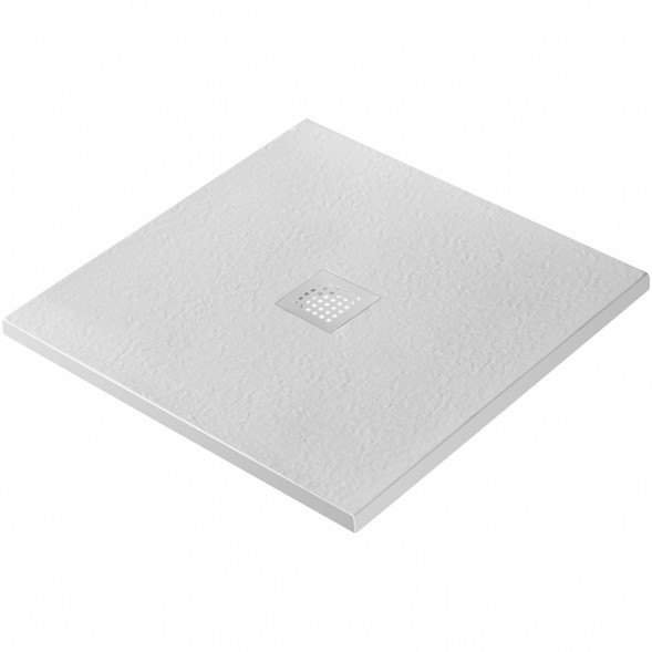 Душевой поддон BelBagno Uno TRAY-MR-UNO-A-80-35-W-BO 80x80 см, из литьевого мрамора, квадратный, белый