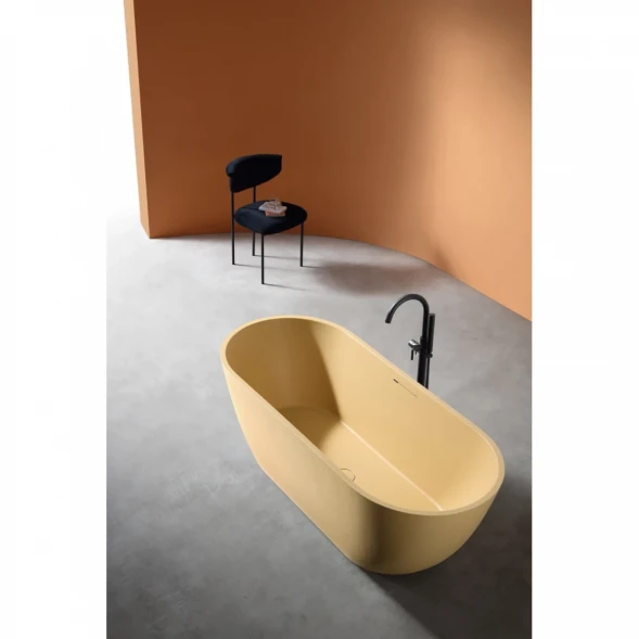 Ванна из литьевого мрамора Abber Frankfurt AM9941MS 170x75 см, отдельностоящая, песочный матовый