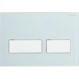 Кнопка смыва Cezares Lux LUX-GB-2-BIO для инсталляции, белый/белый матовый