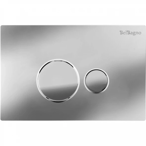 Комплект инсталляция с унитазом BelBagno BB5177CH-TOR/SC/BB026/BB081CR с кнопкой смыва, хром + унитаз подвесной BelBagno Uno безободковый, торнадо, с сиденьем микролифт, белый