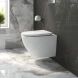 Комплект инсталляция с унитазом BelBagno BB5177CH-TOR/SC/BB026/BB081CR с кнопкой смыва, хром + унитаз подвесной BelBagno Uno безободковый, торнадо, с сиденьем микролифт, белый