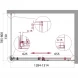 Душевой уголок 130x80 см BelBagno ACQUA-AH-1-130/80-C-Cr прозрачное