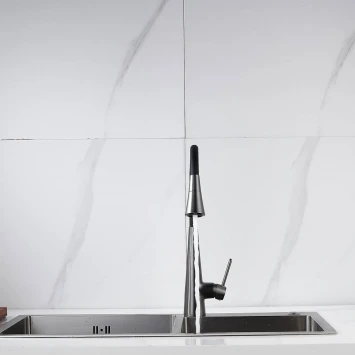 Смеситель для кухни Rose R213T с гибким изливом, оружейная сталь