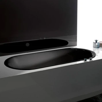 Ванна стальная Bette Lux Oval 3467-035 190x90 см, черный матовый