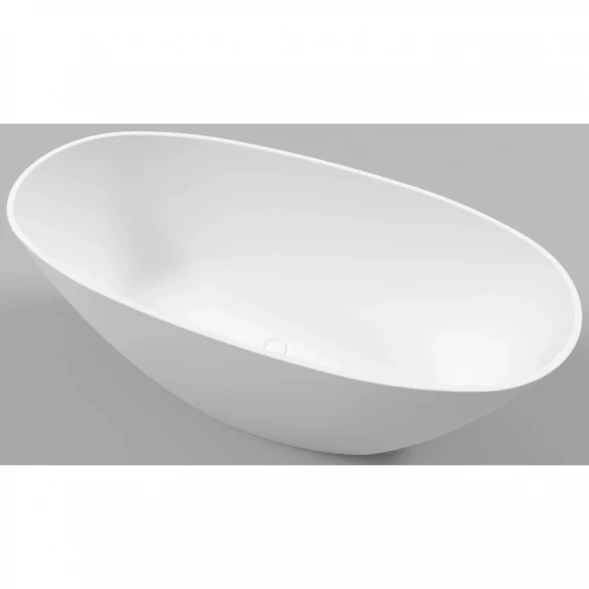 Ванна из литьевого мрамора Whitecross Onyx B 0205.160075.200 160x75 см, отдельностоящая, белый матовый