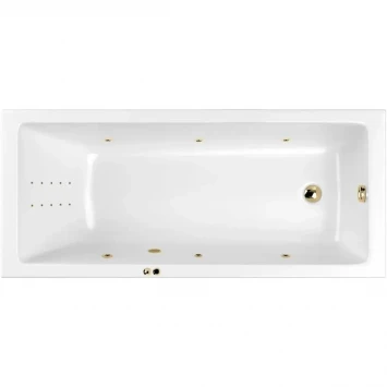 Акриловая ванна Whitecross Wave 0101.180080.100.LINENANO.GL 179,5x79,5 см, с гидромассажем, белый