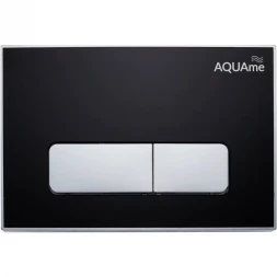 Кнопка смыва AQUAme AQM4104B хром/черный матовый/хром