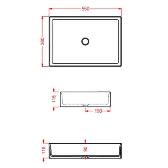 Раковина 55x38 см Artceram Scalino SCL002 01 00