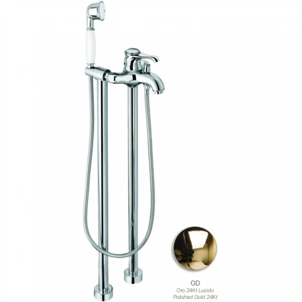 Смеситель напольный для ванны Emmevi Tiffany 600128/OR Золото