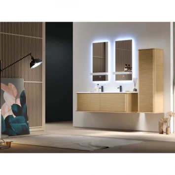 Тумба под раковину Cezares Idra 55815 144 см, подвесная, Rovere Tabacco