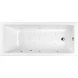 Акриловая гидромассажная ванна 159,5x70 см Whitecross Wave Slim 0111.160070.100.RELAX.BR