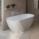 Акриловая ванна BelBagno Uno BB701-1500-730-K 150x73 см, отдельностоящая, белый