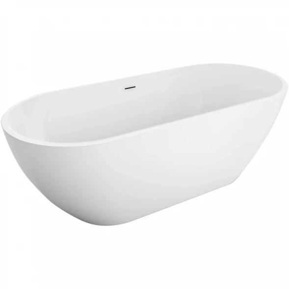 Акриловая ванна BelBagno Uno BB701-1500-730-K 150x73 см, отдельностоящая, белый
