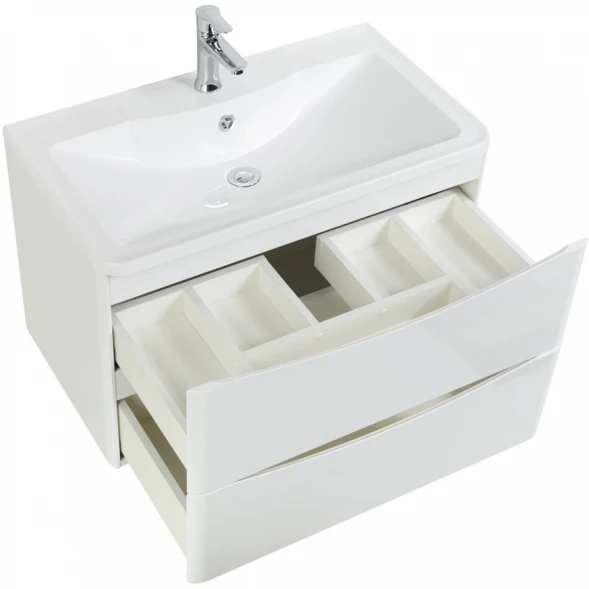 Тумба Bianco Lucido 79,6 см BelBagno Acqua ACQUA-800-2C-SO-BL