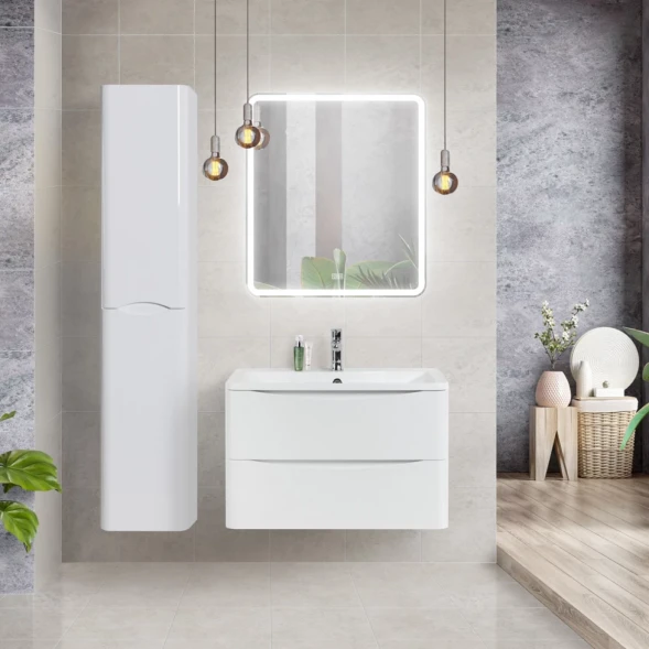 Тумба Bianco Lucido 79,6 см BelBagno Acqua ACQUA-800-2C-SO-BL