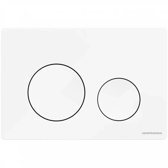 Кнопка смыва Ceramica Nova Balance Circle CN12-001W для инсталляции, белый глянец