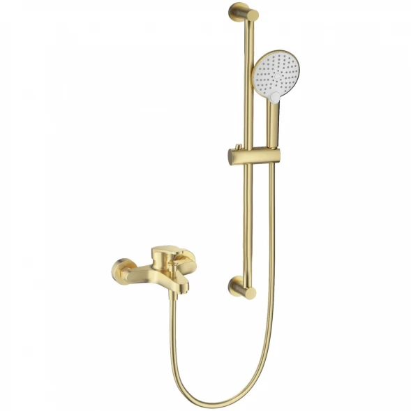 Смеситель для ванны Wonzon &amp; Woghand WW-C2501-BG с душевым гарнитуром, золотой матовый