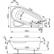 Акриловая ванна 160x105 см L Vagnerplast Selena VPBA163SEL3LX-04
