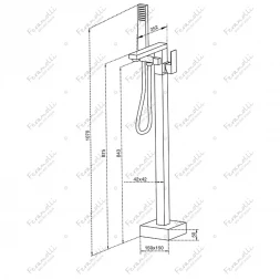 Смеситель напольный для ванны Feramolli Cubo BL639