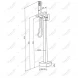 Смеситель напольный для ванны Feramolli Cubo BL639
