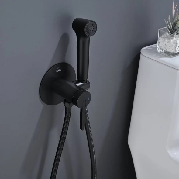 Гигиенический душ Rose R235H со смесителем, черный матовый
