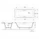 Ванна чугунная Delice Malibu DLR230630-AS 170x80 см, с антискользящим покрытием, белый