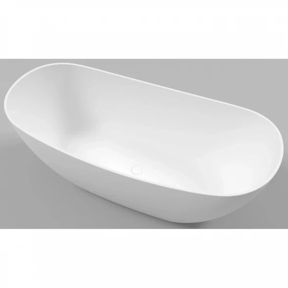 Ванна из литьевого мрамора Whitecross Onyx C 0206.160075.200 160x75 см, отдельностоящая, белый матовый