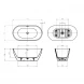 Акриловая ванна BelBagno Uno BB701-1400-720-K 140x72 см, отдельностоящая, белый