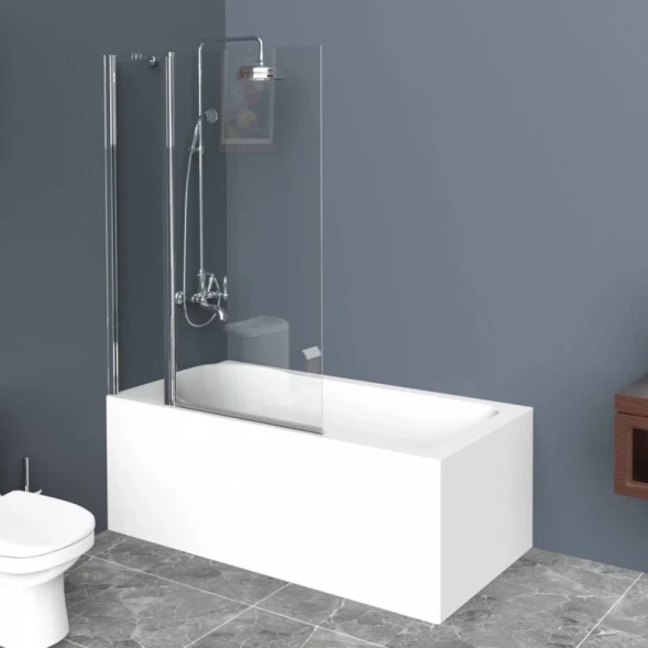 Шторка для ванны 90 см BelBagno UNO-V-11-90/150-C-Cr прозрачное