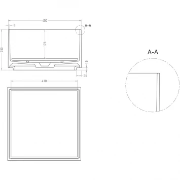 Раковина-чаша Salini S-Stone Armonia Square 02 130522M 45x45 см, накладная, белый матовый
