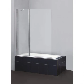 Шторка для ванны 120 см BelBagno Sela SELA-V-11-120/140-P-Cr-L текстурное стекло