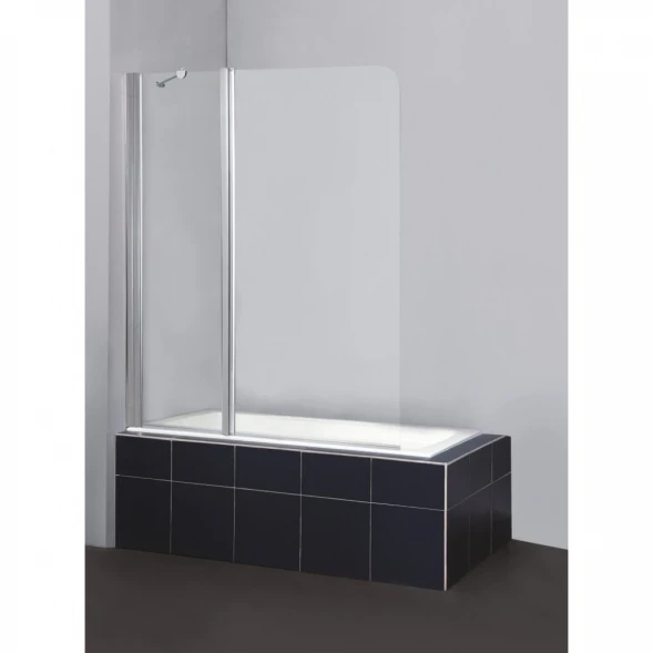 Шторка для ванны 120 см BelBagno Sela SELA-V-11-120/140-P-Cr-L текстурное стекло