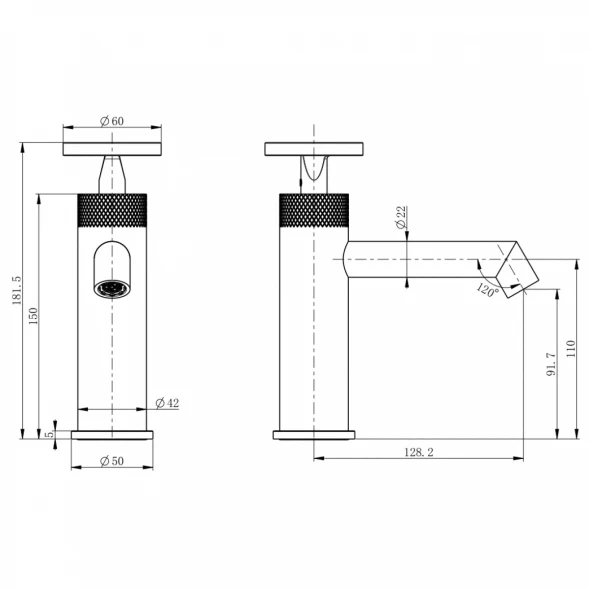 Смеситель для раковины Wonzon &amp; Woghand WW-H1065-BG золотой матовый