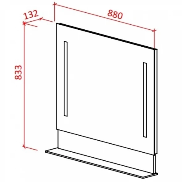 Зеркало 88x83,3 см черный глянец Astra-Form Альфа 020404