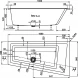 Акриловая ванна 160x90 см L Vagnerplast Cavallo offset VPBA169CAV3LX-04